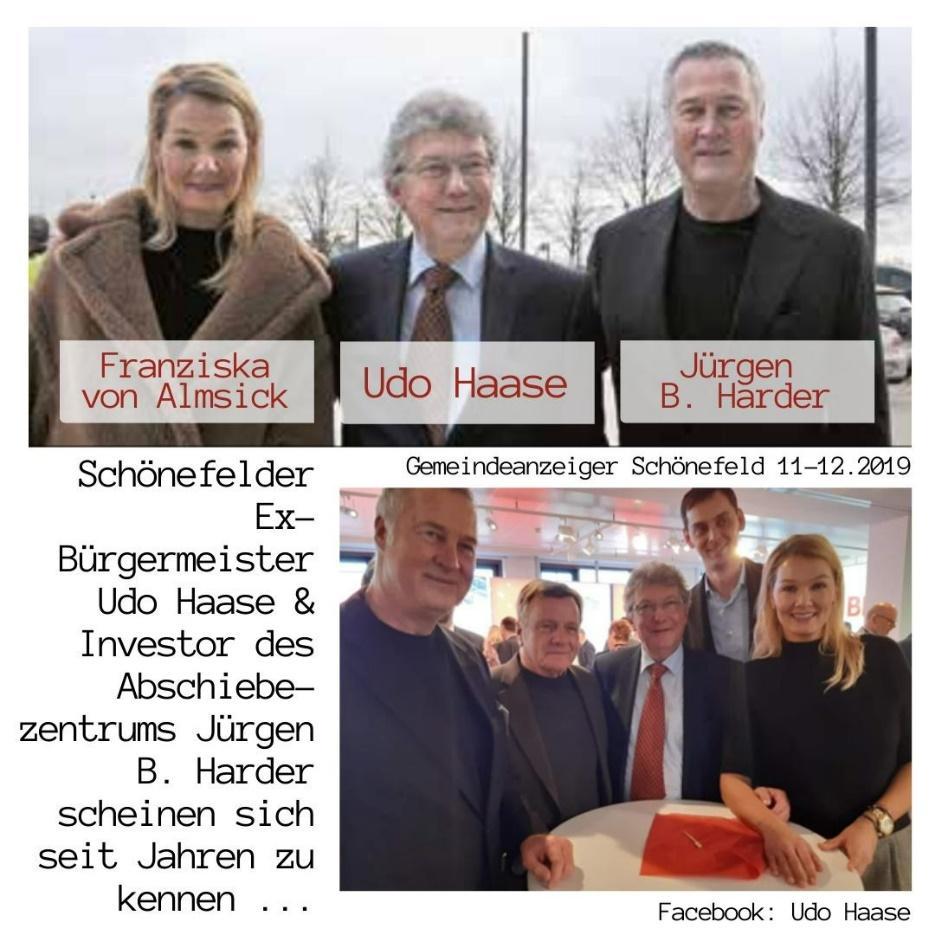 Schönefelds Ex-Bürgermeister Udo Haase & Abschiebeinvestor Jürgen B. Harder sind alte Bekannte?!